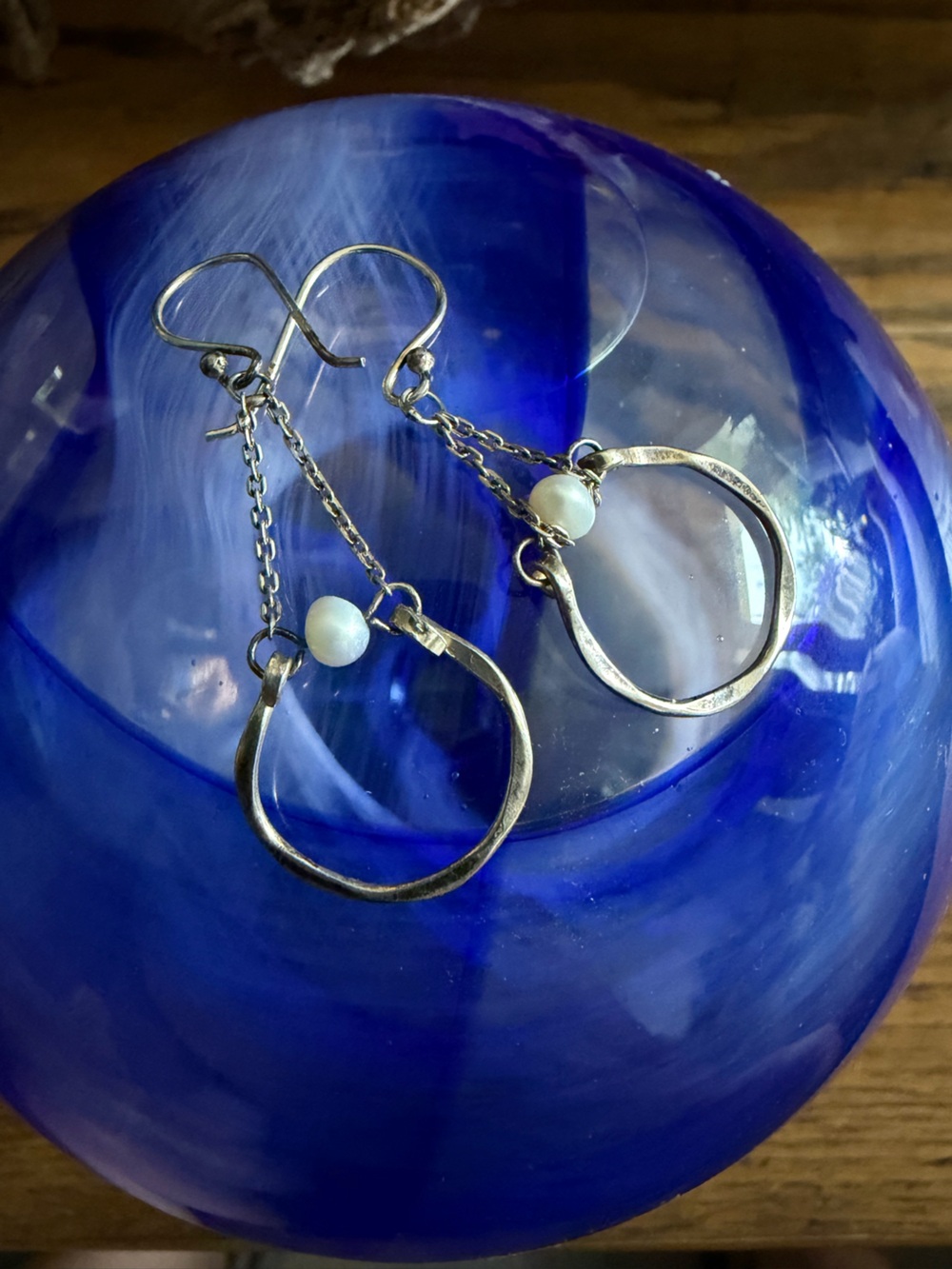 Sterling Silver Earrings With Seed Pearl Earrings
